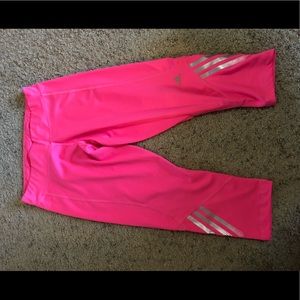 Adidas Capri Pink Leggings Size Medium